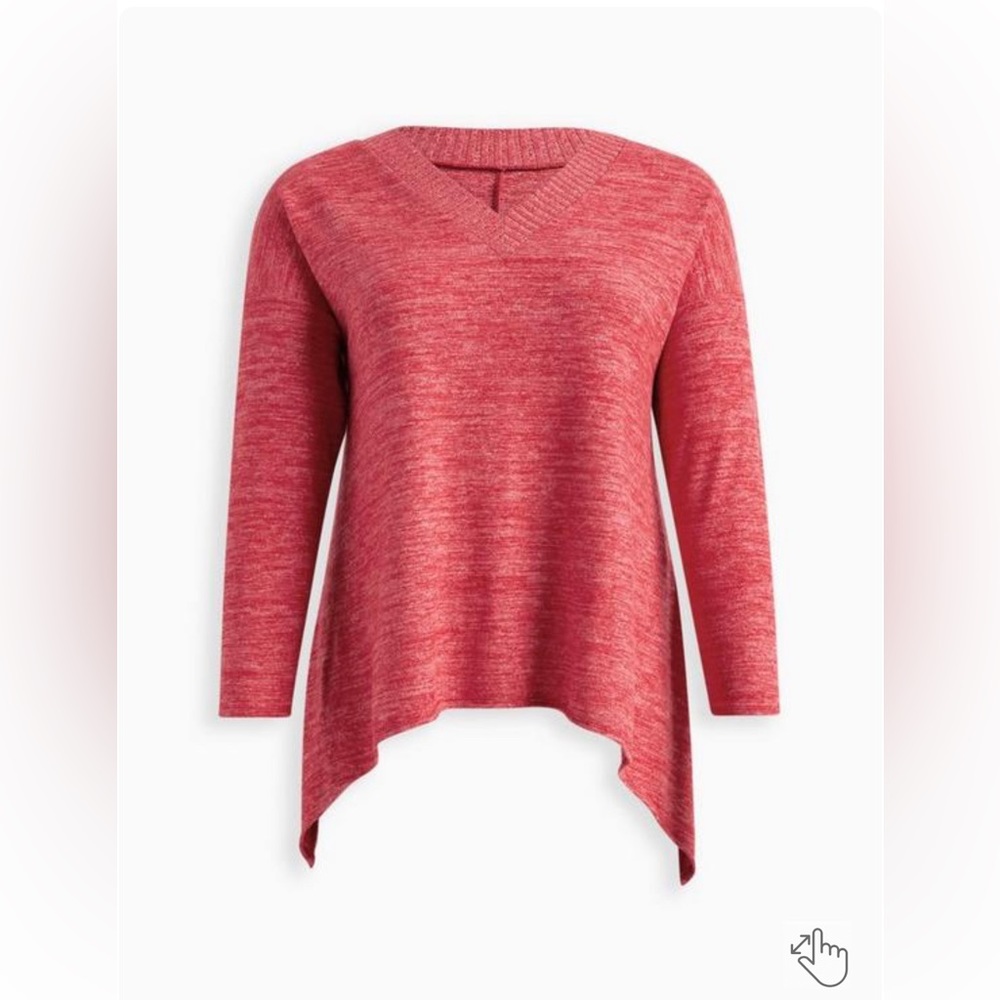 NEW Torrid V-neck red sweater, 5X